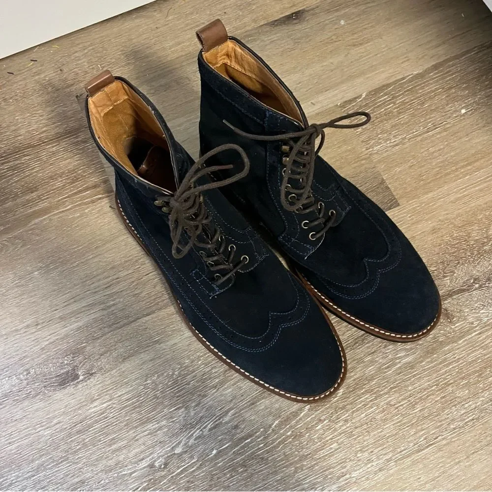 Jack Threads Blue Suede Boot